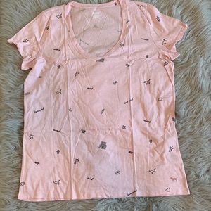 NWT PINK by Victoria’s Secret V- Neck Tee